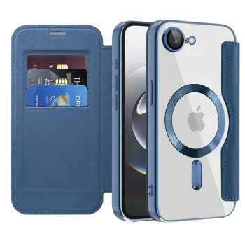 Калъф за iPhone 16e / iPhone 17e - SmartMag Book Case - Син