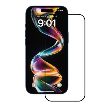Протектор за iPhone 15 Pro Max - ANANK - 2.5D стъклен протектор за екран (10 броя) - Черен