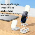 Настолна стойка със светлина – Yesido DH10 – регулируема, beauty refill light, 1000mAh, 4.7–7 – Бяла