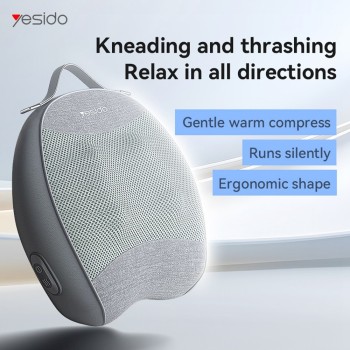 Масажор за гръб – Yesido MG15 – отопление, тиха работа, 32W, 2000mAh – Сив