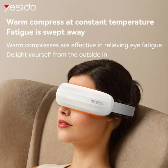 Масажор за очи – Yesido Eye Massager (MG13) – Type-C, регулируем, 3 температурни нива, 600mAh – Бял
