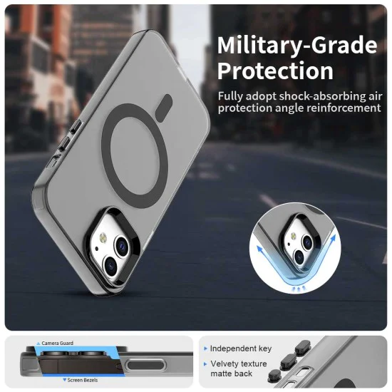 Калъф за iPhone 12 / iPhone 12 Pro - CandyCase MagSafe - черен