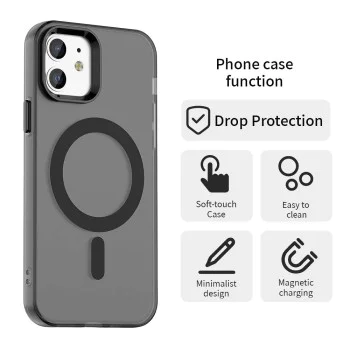 Калъф за iPhone 12 / iPhone 12 Pro - CandyCase MagSafe - черен