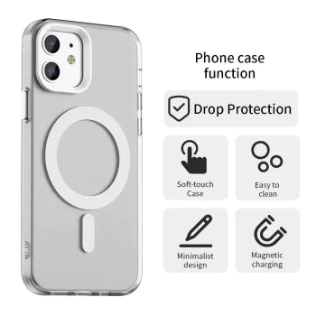 Калъф за iPhone 12 / iPhone 12 Pro - CandyCase MagSafe - Бял