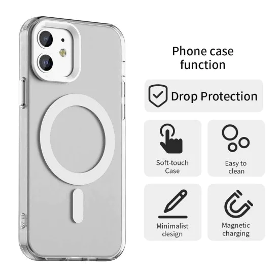 Калъф за iPhone 12 / iPhone 12 Pro - CandyCase MagSafe - Бял