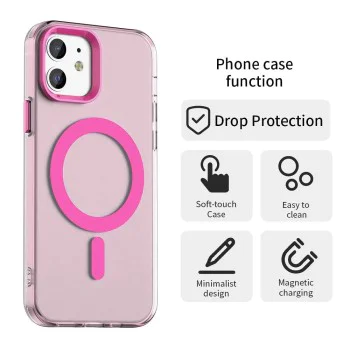 Калъф за iPhone 12 / iPhone 12 Pro - Techsuit - CandyCase MagSafe - Розов