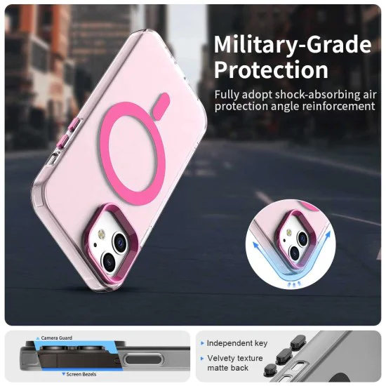 Калъф за iPhone 12 / iPhone 12 Pro - Techsuit - CandyCase MagSafe - Розов