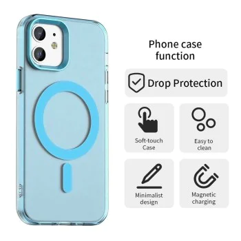 Калъф за iPhone 12 / iPhone 12 Pro - CandyCase MagSafe - син