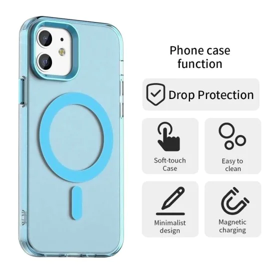 Калъф за iPhone 12 / iPhone 12 Pro - CandyCase MagSafe - син