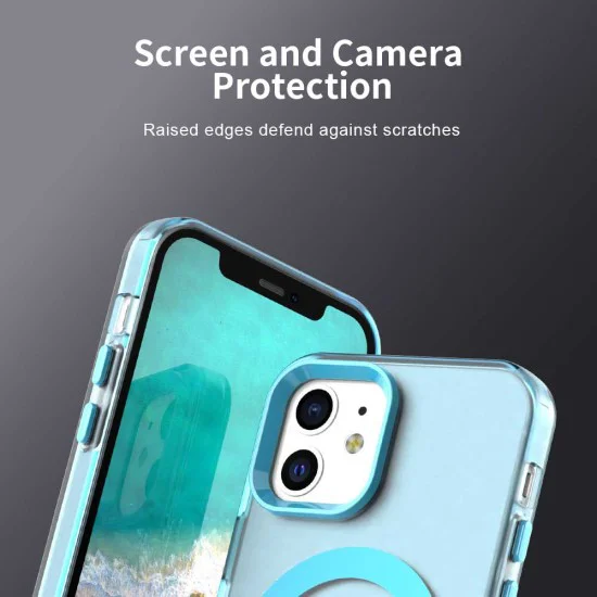 Калъф за iPhone 12 / iPhone 12 Pro - CandyCase MagSafe - син