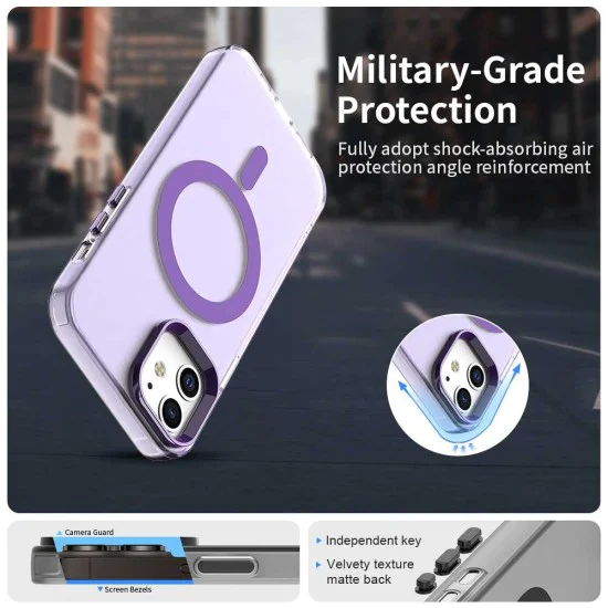 Калъф за iPhone 12 / iPhone 12 Pro - CandyCase MagSafe - Лилав