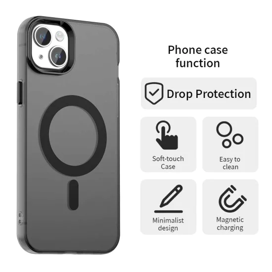Калъф за iPhone 14 - Techsuit - CandyCase MagSafe - Черен