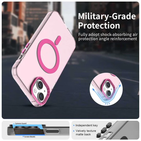 Калъф за iPhone 14 - Techsuit - CandyCase MagSafe - Розов