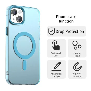 Калъф за iPhone 14 - Techsuit - CandyCase MagSafe - Син