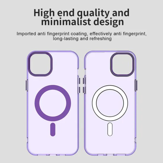 Калъф за iPhone 14 - Techsuit - CandyCase MagSafe - Лилав