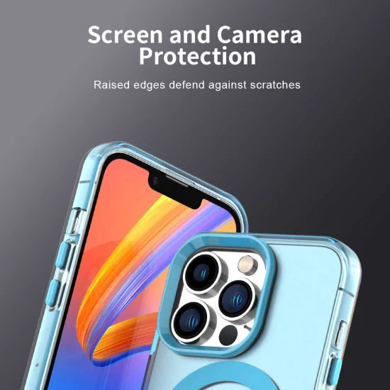 Калъф за iPhone 14 Pro - CandyCase MagSafe - син
