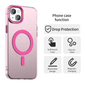 Калъф за iPhone 15 Plus - CandyCase MagSafe - Розов