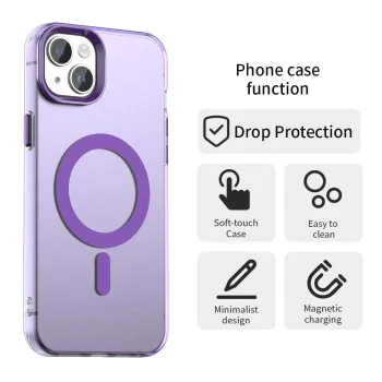 Калъф за iPhone 15 - CandyCase MagSafe - Лилав