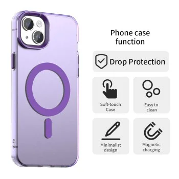Калъф за iPhone 15 Plus - CandyCase MagSafe - Лилав