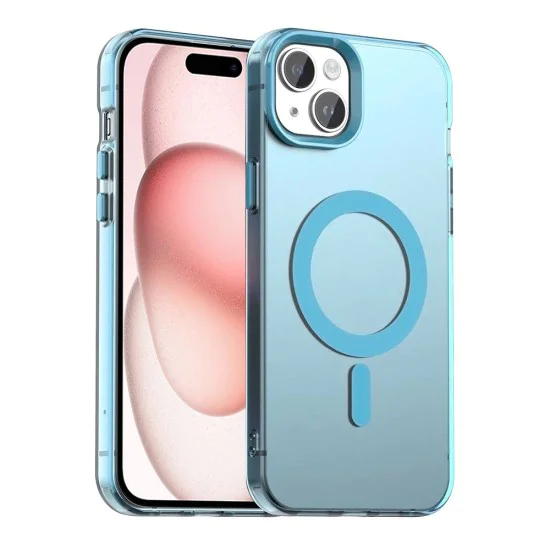 Калъф за iPhone 15 - CandyCase MagSafe - син
