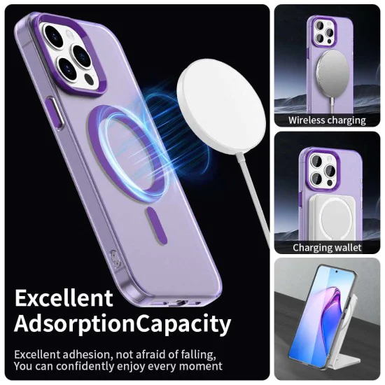 Калъф за iPhone 15 Pro - CandyCase MagSafe - Лилав
