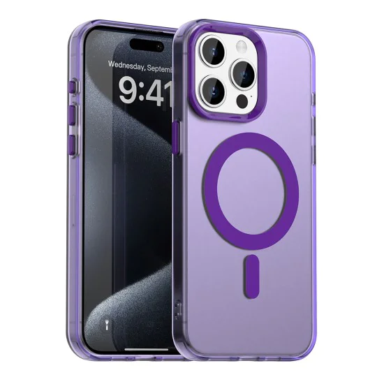 Калъф за iPhone 15 Pro - CandyCase MagSafe - Лилав