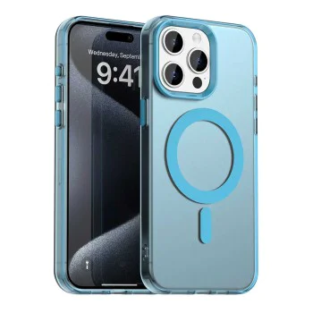 Калъф за iPhone 15 Pro - CandyCase MagSafe - син