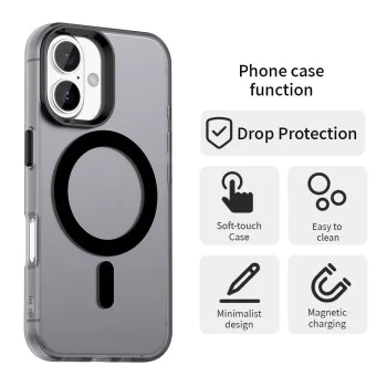 Калъф за iPhone 16 Plus - CandyCase MagSafe - черен