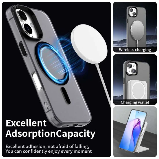 Калъф за iPhone 16 - CandyCase MagSafe - Черен