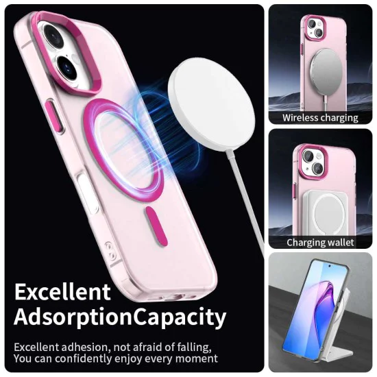 Калъф за iPhone 16 - CandyCase MagSafe - Розов