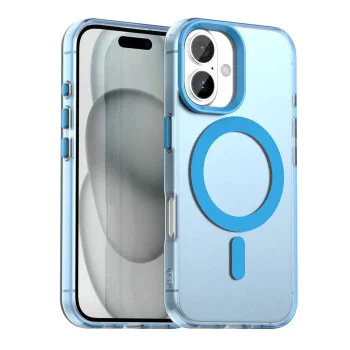 Калъф за iPhone 16 Plus - CandyCase MagSafe - син