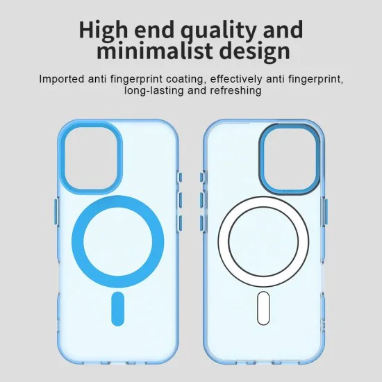 Калъф за iPhone 16 Plus - CandyCase MagSafe - син
