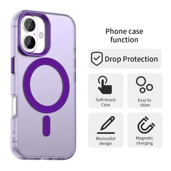 Калъф за iPhone 16 Plus - CandyCase MagSafe - Лилав