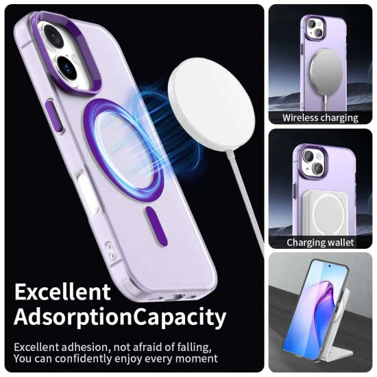 Калъф за iPhone 16 Plus - CandyCase MagSafe - Лилав