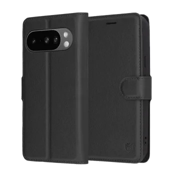 Калъф за Google Pixel 10 Pro XL - Techsuit - Leather Folio - Черен