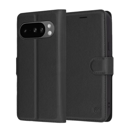 Калъф за Google Pixel 10 Pro XL - Techsuit - Leather Folio - Черен