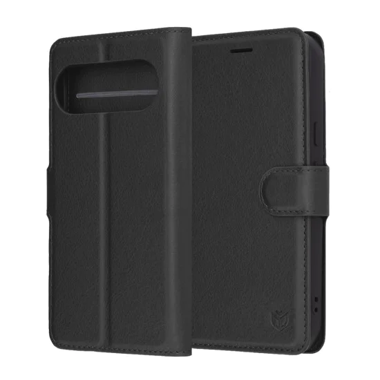 Калъф за Google Pixel 10 / 10 Pro - Techsuit - Leather Folio - Черен