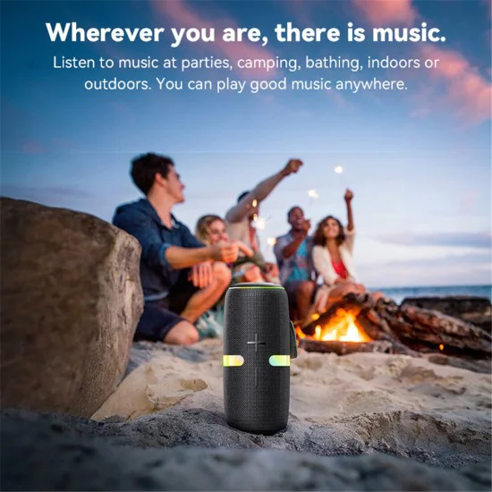 Безжична колонка – Yesido Wireless Speaker (YSW22) – Bluetooth 5.3, TWS, RGB, IPX6, Radio FM, TF/AUX, Type-C, 4500mAh, 30W – Черна