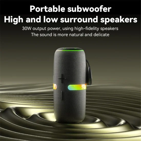 Безжична колонка – Yesido Wireless Speaker (YSW22) – Bluetooth 5.3, TWS, RGB, IPX6, Radio FM, TF/AUX, Type-C, 4500mAh, 30W – Черна