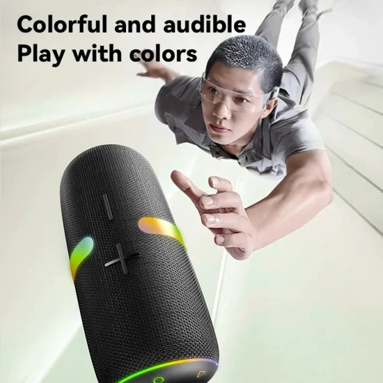 Безжична колонка – Yesido Wireless Speaker (YSW22) – Bluetooth 5.3, TWS, RGB, IPX6, Radio FM, TF/AUX, Type-C, 4500mAh, 30W – Черна