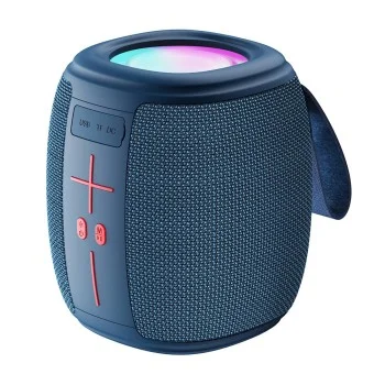 Безжична колонка – Yesido Wireless Speaker (YSW14) – Bluetooth 5.1, RGB, плат, TF/USB, 1200mAh, 5W – Синя