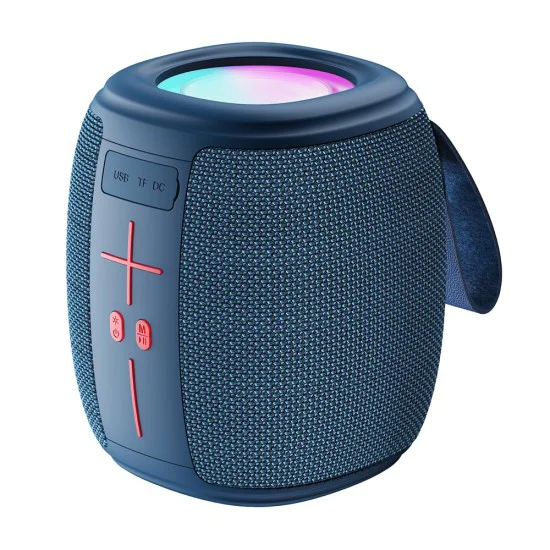 Безжична колонка – Yesido Wireless Speaker (YSW14) – Bluetooth 5.1, RGB, плат, TF/USB, 1200mAh, 5W – Синя