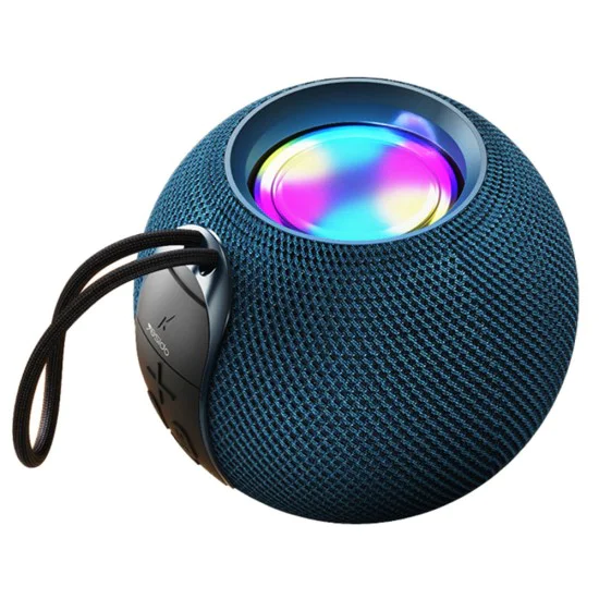 Безжична колонка – Yesido Wireless Speaker (YSW13) – Bluetooth 5.1, RGB, портативна, Surround звук, TF/USB, 1200mAh, 5W – Синя