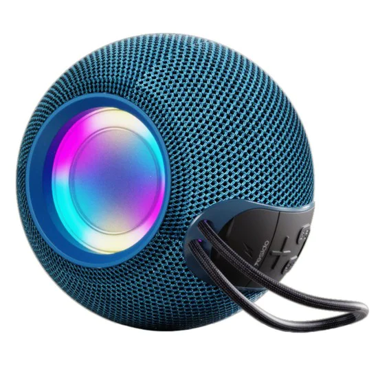 Безжична колонка – Yesido Wireless Speaker (YSW13) – Bluetooth 5.1, RGB, портативна, Surround звук, TF/USB, 1200mAh, 5W – Синя