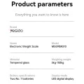 Кантар – Yesido MG10 – LED дисплей, закалено стъкло, 5–150kg – Черна