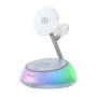 Зарядна станция 3 в 1 – Yesido Wireless Charging Station (DS31) – Магнитна, RGB, за iPhone, Apple Watch, AirPods – Бяла