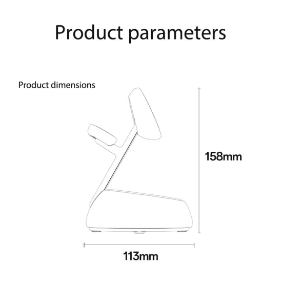 Зарядна станция 3 в 1 – Yesido Wireless Charging Station (DS31) – Магнитна, RGB, за iPhone, Apple Watch, AirPods – Бяла