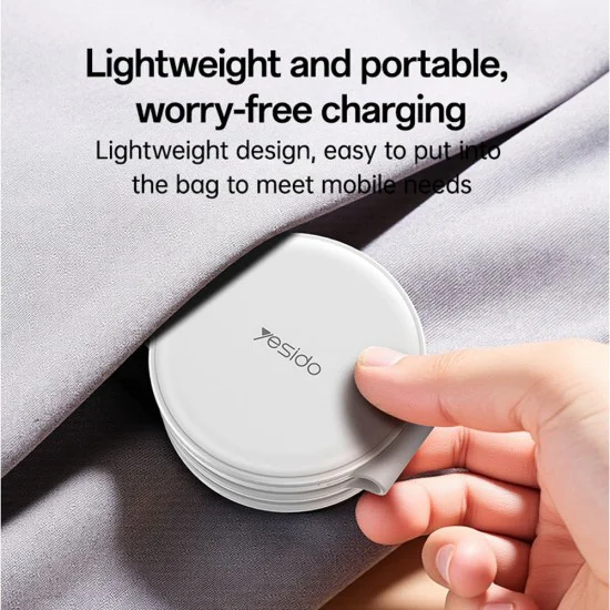 Зарядна станция 5 в 1 – Yesido Wireless Charging Station (DS29) – Магнитна, Сгъваема – Бяла