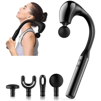 Масажор за гръб – Yesido Handheld Back Massager (MG07) – USB, 15W, 1500mAh, 5 нива – Черен