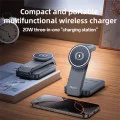 Зарядна станция – Yesido Wireless Charging Station (DS26) – Магнитна, за телефон/часовник/слушалки, Сгъваема, Нощна светлина – Сива